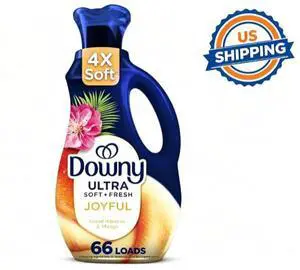 Downy Ultra Soft and Fresh Liquid Fabric Softener, Island Hibiscus and Mango Scent, 44 fl oz, 66 Loads Downy Ultra Soft and Fresh Liquid Fabric Softener, Island Hibiscus and Mango Scent, 44 fl oz, 66 Loads
