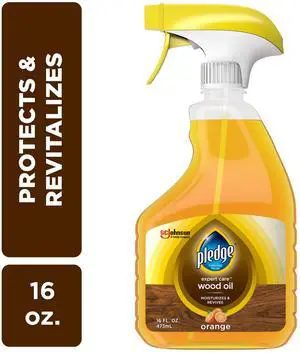Pledge Wood Oil, Expert Care, Trigger Spray Moisturizes & Revives with Orange Scent, 16 oz Pledge Wood Oil, Expert Care, Trigger Spray Moisturizes & Revives with Orange Scent, 16 oz