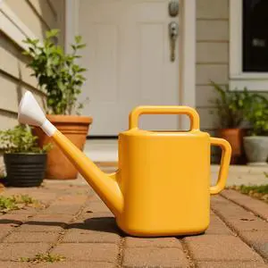 Expert Gardener 2 gal. Resin Watering Can, Daisy Yellow Expert Gardener 2 gal. Resin Watering Can, Daisy Yellow