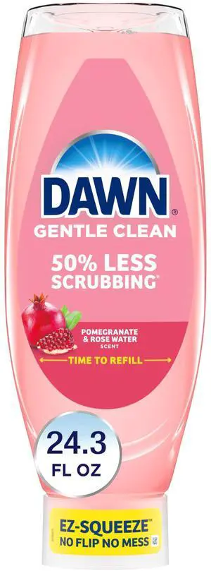 Dawn Gentle Clean EZ-Squeeze Dish Soap, Pomegranate and Rose Water Scent, 24.3 fl oz Dawn Gentle Clean EZ-Squeeze Dish Soap, Pomegranate and Rose Water Scent, 24.3 fl oz