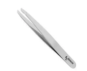 Precision Slant Tweezers - Hand Filed & Aligned, Non-Slip Grip, for Facial Hair & Ingrown Hair Plucking, for Women and Men (Silver) Precision Slant Tweezers - Hand Filed & Aligned, Non-Slip Grip, for Facial Hair & Ingrown Hair Plucking, for Women and Men (Silver)