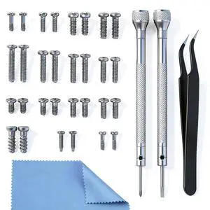 All-in-One Eyeglass Repair Kit with Precision Screwdriver, Tweezers, Cleaning Cloth and Screws, Compact Portable Small Kit All-in-One Eyeglass Repair Kit with Precision Screwdriver, Tweezers, Cleaning Cloth and Screws, Compact Portable Small Kit