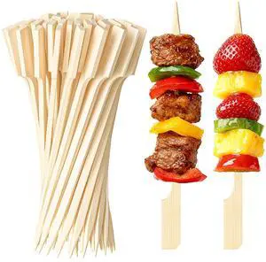 Bamboo Appetizer Skewers 300 Pack, 4.7 Inch - Cocktail Picks, Charcuterie Toothpicks, Decorative Party Picks for Drinks and Food Bamboo Appetizer Skewers 300 Pack, 4.7 Inch - Cocktail Picks, Charcuterie Toothpicks, Decorative Party Picks for Drinks and Food