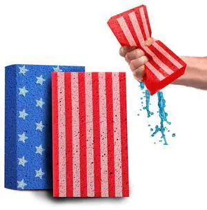 Multi-Purpose Sponges 2-Pack, Large, USA, for Car Washing, Tile & Grout, All Purpose Cleaning Multi-Purpose Sponges 2-Pack, Large, USA, for Car Washing, Tile & Grout, All Purpose Cleaning