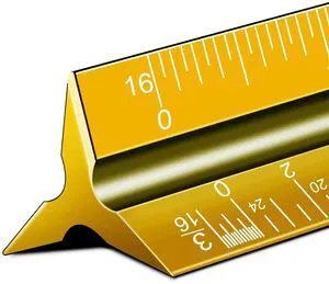 Architectural Scale Ruler, Imperial Architect and Engineer Scale Architectural Scale Ruler, Imperial Architect and Engineer Scale