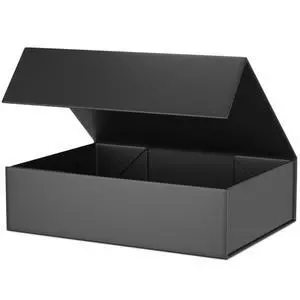 Black Magnetic Closure Gift Box, 11.9" x 8.5" x 3.3" Black Magnetic Closure Gift Box, 11.9" x 8.5" x 3.3"