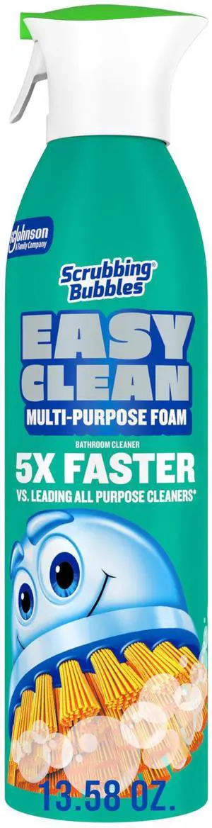 Scrubbing Bubbles Easy Clean Foaming Multipurpose Bathroom Cleaner, Continuous Spray Bottle, Fast Acting Foam, 13.58oz Scrubbing Bubbles Easy Clean Foaming Multipurpose Bathroom Cleaner, Continuous Spray Bottle, Fast Acting Foam, 13.58oz