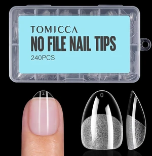 TOMICCA Pre-Shaped Extra Short Almond Nail Tips 15 Sizes 240PCS TOMICCA Pre-Shaped Extra Short Almond Nail Tips 15 Sizes 240PCS