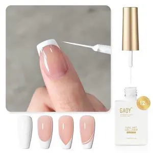 GAOY Gel Nail Polish Art Liner White Swirl, 12ml Classic Color GAOY Gel Nail Polish Art Liner White Swirl, 12ml Classic Color