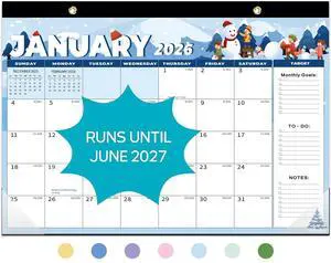 2026 Desk Calendar 18 Months January 2026 - June 2027, Large 17"x12" Desktop/Wall Monthly Calendar for Home, School or Office 2026 Desk Calendar 18 Months January 2026 - June 2027, Large 17"x12" Desktop/Wall Monthly Calendar for Home, School or Office