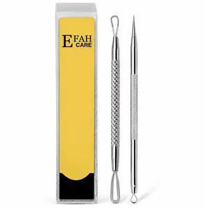 2Pcs Stainless Steel Pimple Extractor Blackhead Remover Tool 2Pcs Stainless Steel Pimple Extractor Blackhead Remover Tool