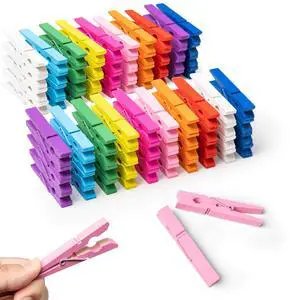 30PCS 2.9Inch Wooden Clothespins, 10 Colors Rust Resistant for Hanging Pictures, Photos, Decoration Crafts 30PCS 2.9Inch Wooden Clothespins, 10 Colors Rust Resistant for Hanging Pictures, Photos, Decoration Crafts