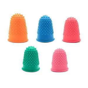BlingKingdom 5pcs Rubber Finger Thimbles for Hand Sewing, Finger Tip Cover BlingKingdom 5pcs Rubber Finger Thimbles for Hand Sewing, Finger Tip Cover