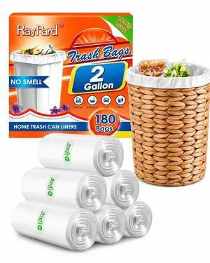 RayPard 180Counts 2Gallon (1.8-2Gal) Small Clear Trash Bags, Fit 1.6,1.8,2,2.2Gal Waste Baskets, 6.5-7L Strong Trash Can Liners for Home Office Kitchen Bathroom Bedroom RayPard 180Counts 2Gallon (1.8-2Gal) Small Clear Trash Bags, Fit 1.6,1.8,2,2.2Gal Waste Baskets, 6.5-7L Strong Trash Can Liners for Home Office Kitchen Bathroom Bedroom