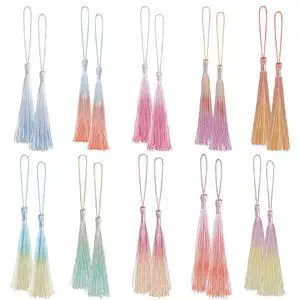 Bewudy 20Pcs Mini Silk Tassels Bookmark 13cm/5in, Color A Bewudy 20Pcs Mini Silk Tassels Bookmark 13cm/5in, Color A