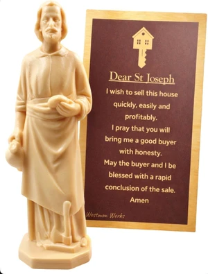 St. Joseph House Selling Statue Kit, USA Made, with Double Sided Prayer Card St. Joseph House Selling Statue Kit, USA Made, with Double Sided Prayer Card