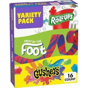Fruit Flavored Snacks Variety Pack, Gluten Free, 16 Count, 10.2 Ounces Fruit Flavored Snacks Variety Pack, Gluten Free, 16 Count, 10.2 Ounces