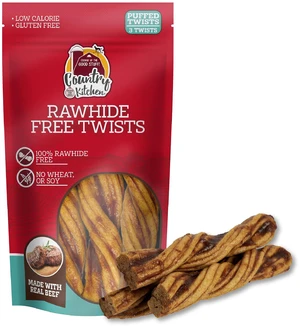 Rawhide Free Beef Twists Dog Chews, Country Kitchen, 3 Count Rawhide Free Beef Twists Dog Chews, Country Kitchen, 3 Count