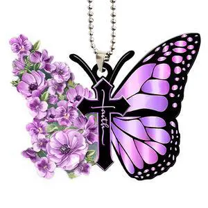 Butterfly Car Hanging Ornament and Charm Home Decoration Keepsake Butterfly Car Hanging Ornament and Charm Home Decoration Keepsake