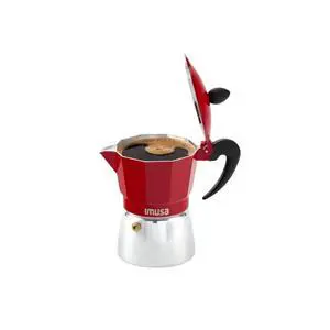 IMUSA USA B120-42T Aluminum Stovetop Coffeemaker, Espresso Machine, 3-Cup, Red IMUSA USA B120-42T Aluminum Stovetop Coffeemaker, Espresso Machine, 3-Cup, Red