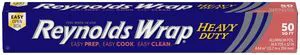 Reynolds Wrap Heavy Duty Aluminum Foil Roll 12Inch Wide 50SqFt Reynolds Wrap Heavy Duty Aluminum Foil Roll 12Inch Wide 50SqFt