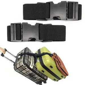 Luggage Straps Multiple Connector, 2 Pack Black for Suitcases Travel Belt Luggage Straps Multiple Connector, 2 Pack Black for Suitcases Travel Belt