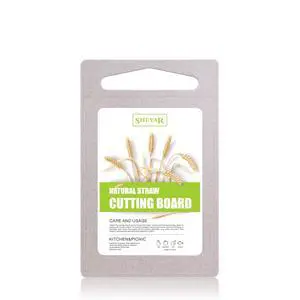 Wheat Straw Fiber Cutting Board, 10'x6.3', Dishwasher Safe with Juice Grooves, Easy Grip Handle, Non-slip Surface, Eco-friendly Wheat Straw Fiber Cutting Board, 10'x6.3', Dishwasher Safe with Juice Grooves, Easy Grip Handle, Non-slip Surface, Eco-friendly