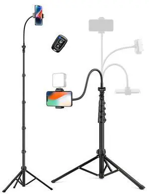 86" Tall Tripod for iPhone with Flexible Gooseneck & Remote 86" Tall Tripod for iPhone with Flexible Gooseneck & Remote