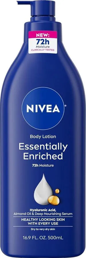 NIVEA Essentially Enriched Body Lotion for Very Dry Skin with Almond Oil, 16.9Oz NIVEA Essentially Enriched Body Lotion for Very Dry Skin with Almond Oil, 16.9Oz