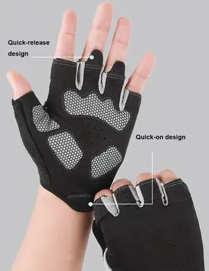 Half-Finger Unisex Workout Gloves - Anti Slip Gym Training Half-Finger Unisex Workout Gloves - Anti Slip Gym Training