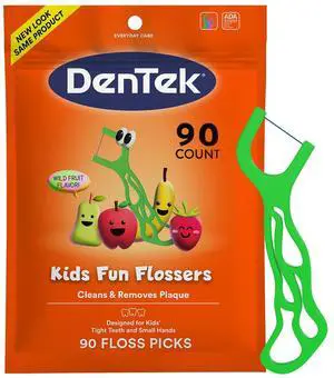 Dentek Kids Flossers Wild Fruit Flavor 90 Count Dentek Kids Flossers Wild Fruit Flavor 90 Count