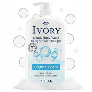 Ivory Body Wash 35 oz, Original Scent, Gentle Formula, for the Whole Family, Free of Dyes, Heavy Perfumes, Parabens, Phthalates & Silicones, for Sensitive Skin, pH Balanc Ivory Body Wash 35 oz, Original Scent, Gentle Formula, for the Whole Family, Free of Dyes, Heavy Perfumes, Parabens, Phthalates & Silicones, for Sensitive Skin, pH Balanc