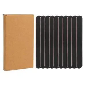 HeeYaa 10 Pack Professional Double Sided 100/180 Grit Nail Files Emery Board for Manicure Pedicure Black HeeYaa 10 Pack Professional Double Sided 100/180 Grit Nail Files Emery Board for Manicure Pedicure Black