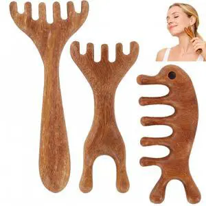 3-Pack Wooden Scalp Massager for Scalp, Eyes, Face, Neck, Shoulders, Foot Massage Tools, Hair Growth, Ideal Gift for Father's Day and Mother's Day 3-Pack Wooden Scalp Massager for Scalp, Eyes, Face, Neck, Shoulders, Foot Massage Tools, Hair Growth, Ideal Gift for Father's Day and Mother's Day