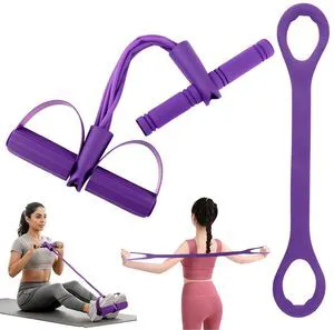 6-Tube Resistance Bands with Pedal Ankle Puller, Handle & Tensile Rope for Exercise, Sit Up, Home Gym, Women Men 6-Tube Resistance Bands with Pedal Ankle Puller, Handle & Tensile Rope for Exercise, Sit Up, Home Gym, Women Men