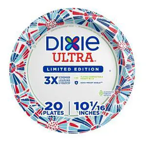 Dixie Ultra Limited Edition Paper Plates, 10-Inch Dinner Size, 20 Count Dixie Ultra Limited Edition Paper Plates, 10-Inch Dinner Size, 20 Count