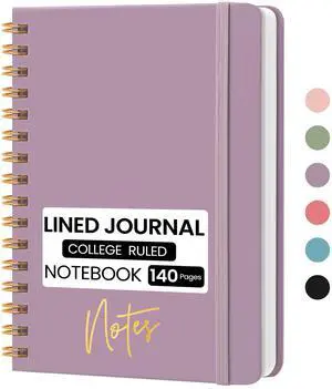 A5 College Ruled Lined Spiral Notebook A5 College Ruled Lined Spiral Notebook