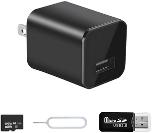 NJINALW USB Charger Hidden Camera, 1080P with Motion Detection, 64GB Micro SD Card Included, No WiFi, for Home Window Indoor Security NJINALW USB Charger Hidden Camera, 1080P with Motion Detection, 64GB Micro SD Card Included, No WiFi, for Home Window Indoor Security