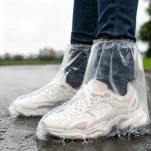 16 PCS Waterproof Shoe Covers, Non-Slip Thickened PE Material, Clear Rain Boot Covers for Men and Women, Rainy or Snowy Days 16 PCS Waterproof Shoe Covers, Non-Slip Thickened PE Material, Clear Rain Boot Covers for Men and Women, Rainy or Snowy Days