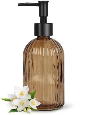 5oz Stripe Glass Soap Dispenser with Black Plastic Rustproof Pump, 400ml, for Kitchen & Bathroom, Great for Lotions, Essential Oil, Liquid Soaps - Amber 5oz Stripe Glass Soap Dispenser with Black Plastic Rustproof Pump, 400ml, for Kitchen & Bathroom, Great for Lotions, Essential Oil, Liquid Soaps - Amber