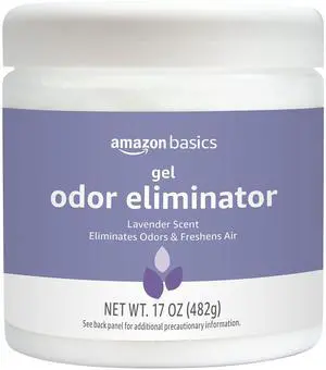 Amazon Basics Activated Charcoal Gel Odor Eliminator, Lavender Scent, 17Oz, 1-Pack Amazon Basics Activated Charcoal Gel Odor Eliminator, Lavender Scent, 17Oz, 1-Pack