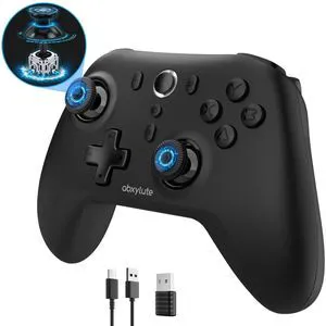 Abxylute C6 Wireless Bluetooth PC Controller - 1000Hz Polling Rate, Hall Effect Joystick for Windows, Switch 1&2, Steam Deck, Android, iOS, Mac, Tesla Vibration Turbo Abxylute C6 Wireless Bluetooth PC Controller - 1000Hz Polling Rate, Hall Effect Joystick for Windows, Switch 1&2, Steam Deck, Android, iOS, Mac, Tesla Vibration Turbo