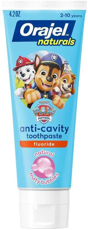 Orajel Naturals PAW Patrol Kids Fluoride Toothpaste, 4.2oz Orajel Naturals PAW Patrol Kids Fluoride Toothpaste, 4.2oz