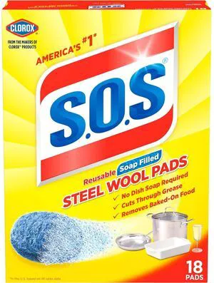 S.O.S. Steel Wool Soap Pads, 18 Count S.O.S. Steel Wool Soap Pads, 18 Count