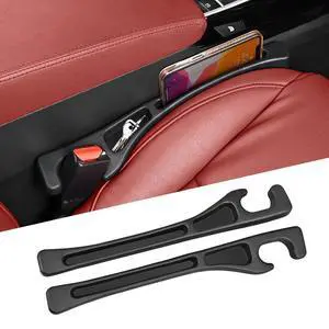 Car Seat Gap Filler and Car Organizer with Phone Holder, 2-Pack, Black, Fits Sedan SUV Truck Car Seat Gap Filler and Car Organizer with Phone Holder, 2-Pack, Black, Fits Sedan SUV Truck