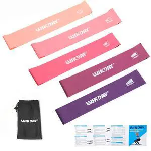 WIKDAY Resistance Bands Set of 5, Exercise Loop Bands for Men Women, Body Stretching, Crossfit Training, Home Workout, Physical Therapy, Booty Legs WIKDAY Resistance Bands Set of 5, Exercise Loop Bands for Men Women, Body Stretching, Crossfit Training, Home Workout, Physical Therapy, Booty Legs