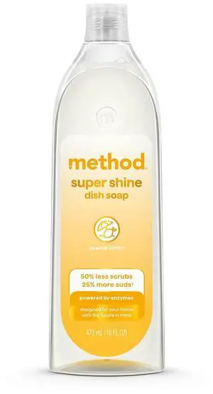 Method Super Shine Liquid Dish Soap, Coastal Citron Scented, 16 Fl Oz Method Super Shine Liquid Dish Soap, Coastal Citron Scented, 16 Fl Oz