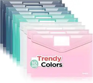 Sooez 10-Pack Clear Plastic Envelopes and File Folders Sooez 10-Pack Clear Plastic Envelopes and File Folders
