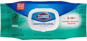 Clorox Disinfecting Wipes, Bleach Free, Fresh Scent, 75 Count (Package May Vary) Clorox Disinfecting Wipes, Bleach Free, Fresh Scent, 75 Count (Package May Vary)