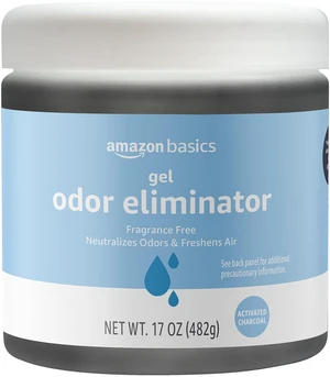Amazon Basics Gel Odor Eliminator, Activated Charcoal, Fragrance Free, 17 oz, 1 Pack Amazon Basics Gel Odor Eliminator, Activated Charcoal, Fragrance Free, 17 oz, 1 Pack